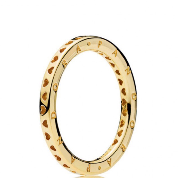 Pandora Jewelry - Signature Hearts of PANDORA Ring - PANDORA Shine
